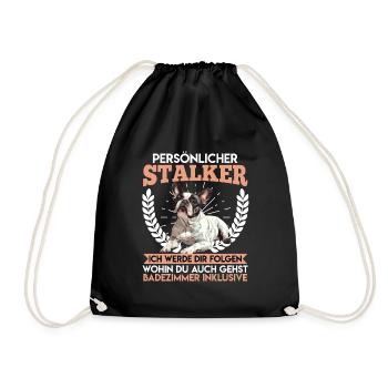 Frenchie PERSONAL STALKER Drôle - Sac de sport léger - noir - Devant