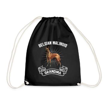 Belgian Shepherd BELGIAN MALINOIS GRANDMA - Drawstring Bag - black - Front