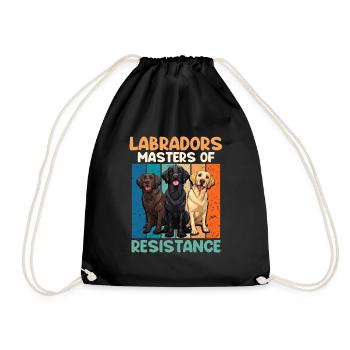 Labradors MAÎTRE DE LA RÉSISTANCE Fun - Sac de sport léger - noir - Devant
