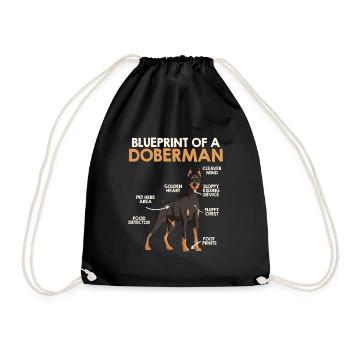 Doberman Propriétaire PLAN D’UN DOBERMAN Drôle - Sac de sport léger - noir - Devant