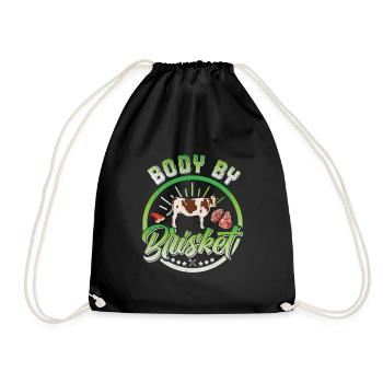 Meat Fan BODY BY BRISKET Meat Lovers - Drawstring Bag - black - Front