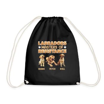 Labradors MAÎTRE DE LA RÉSISTANCE Fun - Sac de sport léger - noir - Devant