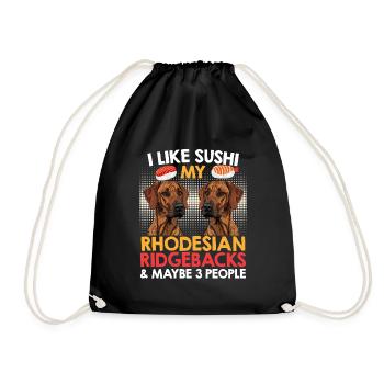 Ridgeback Dog LIKE SUSHI MY RHODESIAN RIDGEBACK - Sac de sport léger - noir - Devant