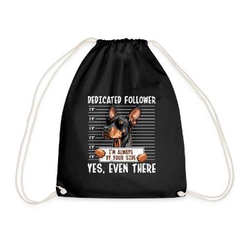 Doberman SUIVANT DÉDIÉ Propriétaire de Doberman - Sac de sport léger - noir - Devant