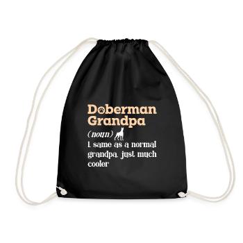 DOBERMAN GRANDPA propriétaire de chien Dobie Doberman - Sac de sport léger - noir - Devant