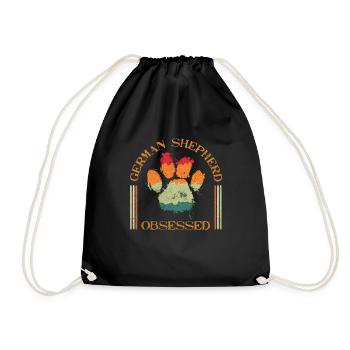 GERMAN SHEPHERD OBSESSED German Shepherd Owners - Drawstring Bag - black - Front