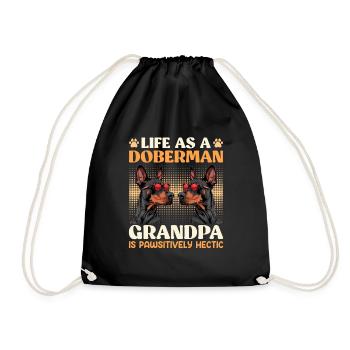 Propriétaire de doberman VIE DE GRAND-PÈRE DOBERMAN - Sac de sport léger - noir - Devant