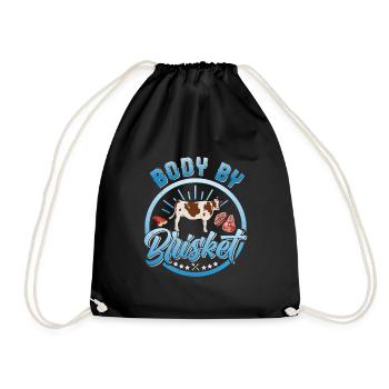 Meat Fan BODY BY BRISKET Meat Lovers - Drawstring Bag - black - Front