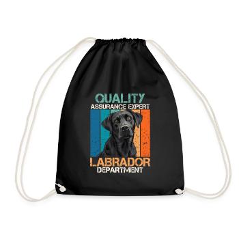 Chien Labrador QUALITÉ LABRADOR DÉPARTEMENT Drôle - Sac de sport léger - noir - Devant