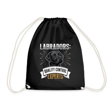 Labradors: Quality Control Experts Owners - Drawstring Bag - black - Front