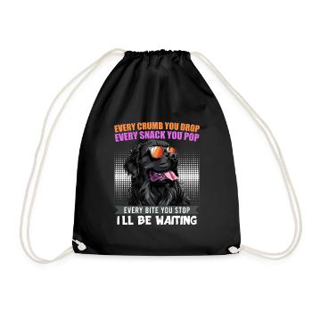 Newfoundland EVERY CRUMB YOU DROP I'LL BE WAITING - Drawstring Bag - black - Front
