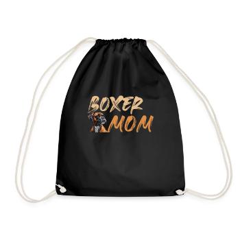 BOXER MOM Hundebesitzerin Deutscher Boxer - Turnbeutel - Schwarz - Vorne