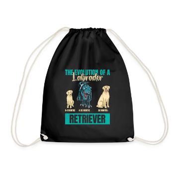 EVOLUTION OF A LABRADOR RETRIEVER Besitzer - Turnbeutel - Schwarz - Vorne