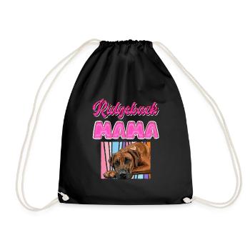 RIDGEBACK MAMA Rhodesian Ridgeback Hundemama - Turnbeutel - Schwarz - Vorne