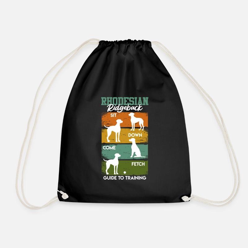 RHODESIAN RIDGEBACK GUIDE TO TRAINING Lustig - Turnbeutel - Schwarz