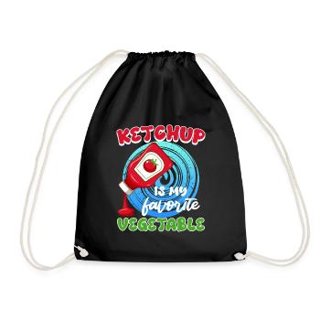LE KETCHUP EST MON LÉGUME PRÉFÉRÉ Fun - Sac de sport léger - noir - Devant