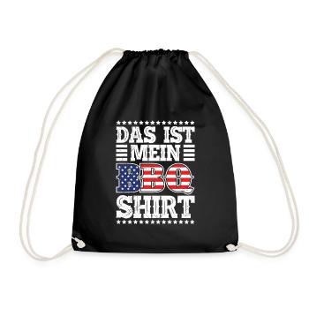 Grillmeister This is my Meat Smoking Shirt USA - Drawstring Bag - black - Front