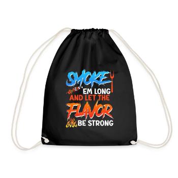 Grillfeier FUMEZ-LES LONGTEMPS, LAISSEZ LA SAVEUR ÊTRE FORTE - Sac de sport léger - noir - Devant