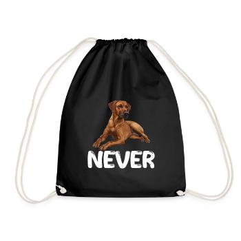Rhodesian Ridgeback NEVER Sture Ridgebacks - Turnbeutel - Schwarz - Vorne