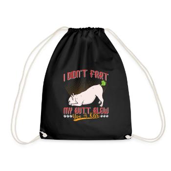 Frenchie DID'T FART MY BUTT BLEW YOU A KISS Lustig - Drawstring Bag - black - Front