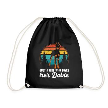 Doberman JUSTE UNE FILLE QUI AIME SON DOBIE - Sac de sport léger - noir - Devant