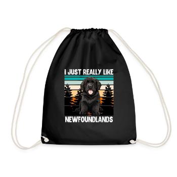 Neufundländer J’AIME VRAIMENT TERRE-NEUVE - Sac de sport léger - noir - Devant