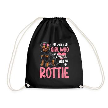 Rottie JUSTE UNE FILLE QUI AIME ROTTWEILER propriétaire - Sac de sport léger - noir - Devant