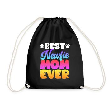 Neufundländer BEST NEWFIE MOM EVER Neufundländer - Turnbeutel - Schwarz - Vorne