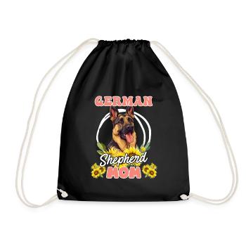 GERMAN SHEPHERD MOM Deutscher Schäferhund - Drawstring Bag - black - Front