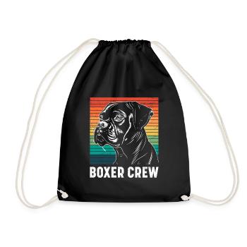 Chien Boxer Allemand Papa BOXER TEAM Drôle - Sac de sport léger - noir - Devant