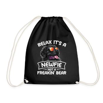 Terre-Neuve DÉTENDEZ-VOUS, C’EST UN NEWFIE, PAS UN OURS - Sac de sport léger - noir - Devant