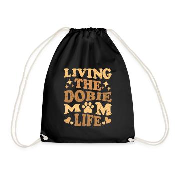 Doberman Femmes VIVRE LA VIE DE MAMAN DOBIE - Sac de sport léger - noir - Devant