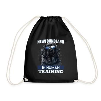 Newfie owner NEWFOUNDLAND IN HUMAN TRAINING - Drawstring Bag - black - Front