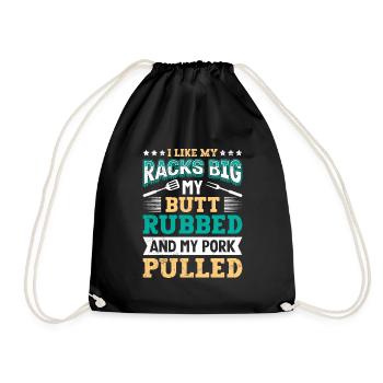 Grillmeister Like my Racks Porc frotté aux gros fesses - Sac de sport léger - noir - Devant