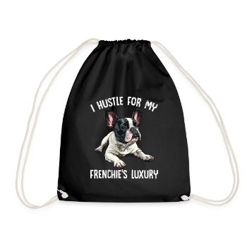 Frenchie Owner Hustle pour le LUXE de mon Frenchie - Sac de sport léger - noir - Devant