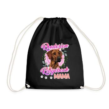 RHODESIAN RIDGEBACK MAMA Hundefan Ridgeback - Turnbeutel - Schwarz - Vorne
