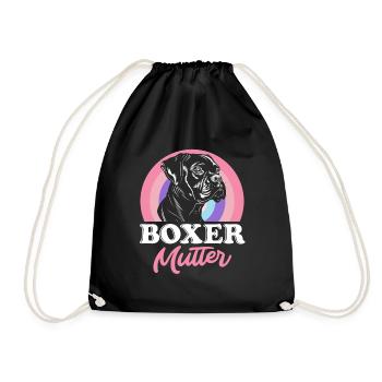 Dog Mom BOXER MOTHER Boxer Dog Owner - Drawstring Bag - black - Front