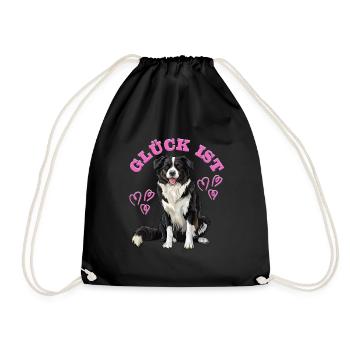 Propriétaire de Border Collie LA CHANCE EST BORDER COLLIE - Sac de sport léger - noir - Devant