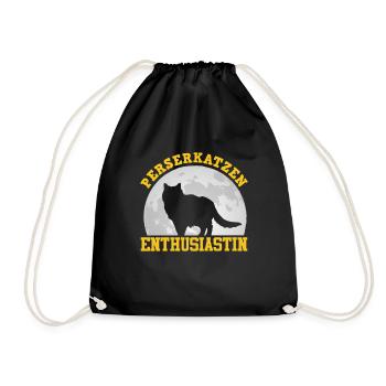 PERSIAN CAT ENTHUSIAST Persian Cat Mom - Drawstring Bag - black - Front