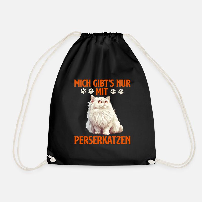 Perserkatze MICH GIBT'S NUR MIT PERSERKATZEN - Turnbeutel - Schwarz