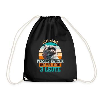 Propriétaires de chats J’AIME LES CHATS PERSANS ET 3 PERSONNES - Sac de sport léger - noir - Devant