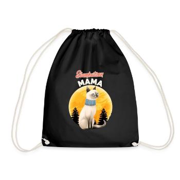 SIAMESEN MAMA SIAMESE CAT MOM Siamkatzen - Turnbeutel - Schwarz - Vorne