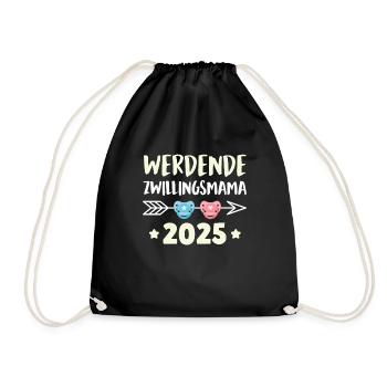 FUTURE MAMAN JUMELLE 2025 Gémeaux Enceinte - Sac de sport léger - noir - Devant