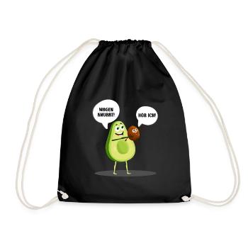 Grossesse L’ESTOMAC GROGNE J’ENTENDS ! Amusement - Sac de sport léger - noir - Devant