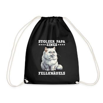 Chat Papa FIER PAPA D’UNE BOULE DE POILS Drôle - Sac de sport léger - noir - Devant