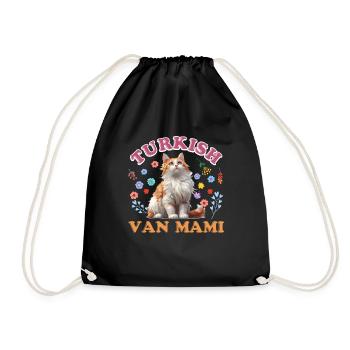 Maman chat TURKISH VAN MOM, TURKISH VAN Mama - Sac de sport léger - noir - Devant