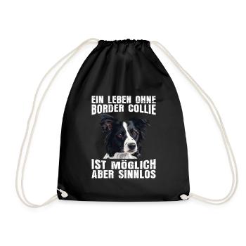 Border Collie UNE VIE SANS BORDER COLLIE INUTILE - Sac de sport léger - noir - Devant