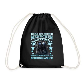 Newfie C’EST MON COSTUME HUMAIN JE SUIS UN - Sac de sport léger - noir - Devant