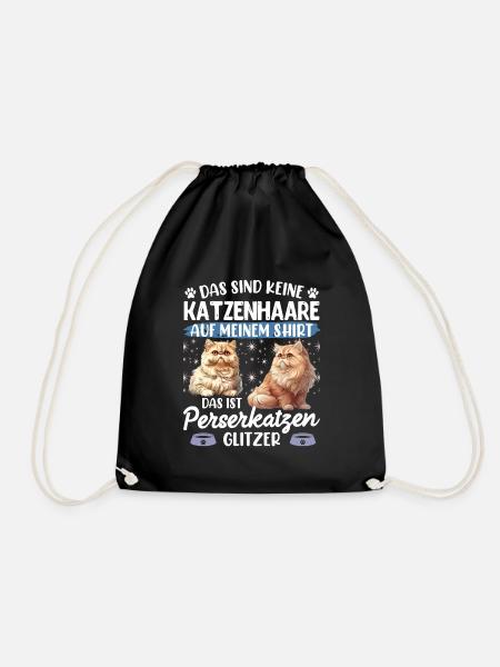 Perserkatze KEINE KATZENHAARE DAS IST PERSERKATZE - Turnbeutel - Schwarz