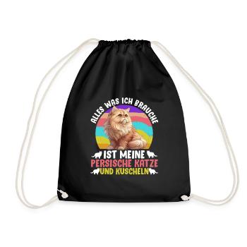 Persan TOUT CE DONT J’AI BESOIN, C’EST DE MON CHAT PERSAN - Sac de sport léger - noir - Devant